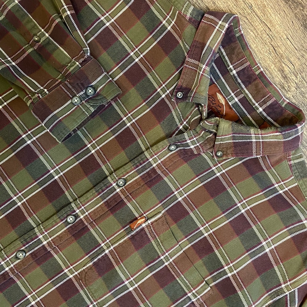 Bob Timberlake Shirt Heavyweight Plaid Flannel Men's 2XLT Rustic Big & Tall Work